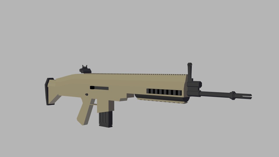 Low-Poly SCAR-H  preview image 1